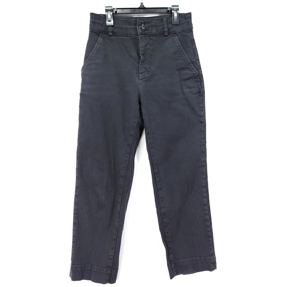 Everlane The Utility Straight Leg Pant Size 2 Faded Black High Rise Cropped